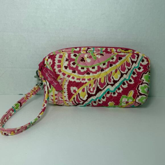 Vera Bradley Capri Melon Paisley Print Clutch Wristlet Wallet - Picture 1 of 6
